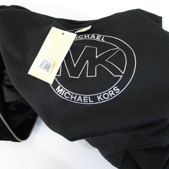 MICHAEL Michael Kors Plus Size Black Silver Velvet Velour Full Zip Jacket 3X - Picture 8 of 12